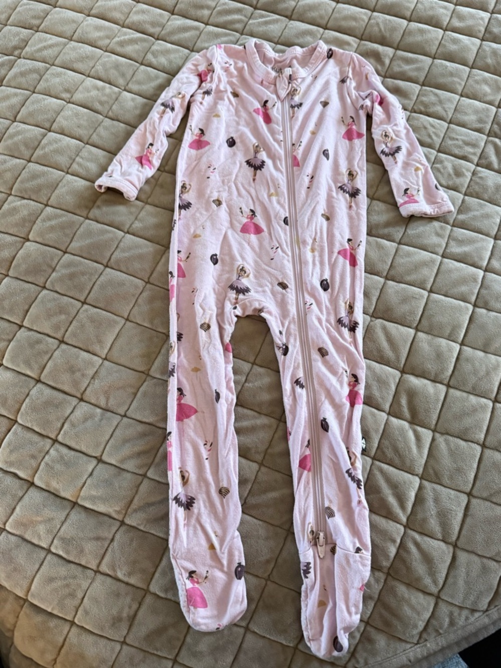 Kyte BABY Light Pink Sugar Plum Fairy Ballerina Footed One-Piece